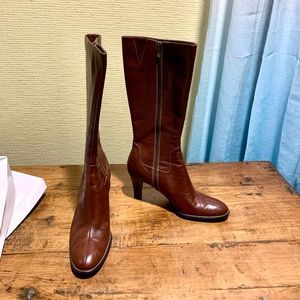 Anne Klein Brown Leather Boots